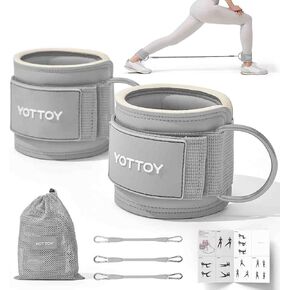 YOTTOY Ankle Resistance Bands with Cuffs, Adjustable Ankle Straps for Leg & Glute Workout, Butt Exercise Bands for Cable Machines Women, Perfect for Hip Fitness & Booty Training in Kuwait