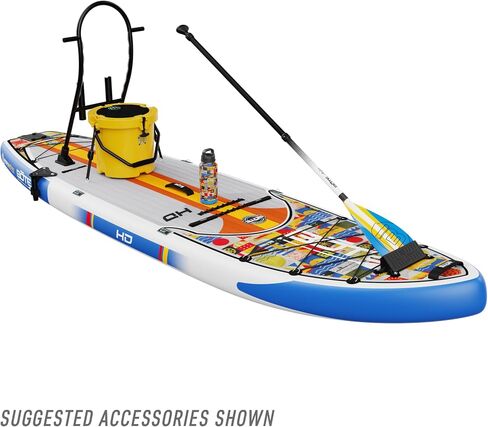 BOTE HD Aero قابل للنفخ لوح مجداف MAGNEPod متوافق مع Blow Up iSUP مع مجداف حقيبة سفر للبالغين والأطفال مناسب للعائلة 11 قدم 6 بوصات مقاس متعدد الألوان in Kuwait