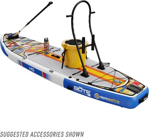 BOTE HD Aero قابل للنفخ لوح مجداف MAGNEPod متوافق مع Blow Up iSUP مع مجداف حقيبة سفر للبالغين والأطفال مناسب للعائلة 11 قدم 6 بوصات مقاس متعدد الألوان in Kuwait