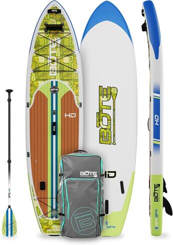 BOTE HD Aero قابل للنفخ لوح مجداف MAGNEPod متوافق مع Blow Up iSUP مع مجداف حقيبة سفر للبالغين والأطفال مناسب للعائلة 11 قدم 6 بوصات مقاس متعدد الألوان in Kuwait