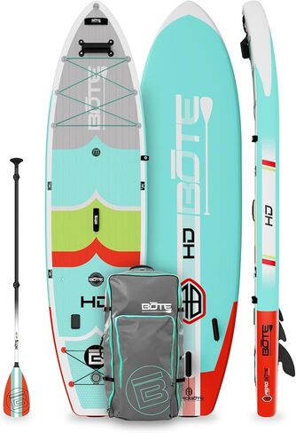 BOTE HD Aero قابل للنفخ لوح مجداف MAGNEPod متوافق مع Blow Up iSUP مع مجداف حقيبة سفر للبالغين والأطفال مناسب للعائلة 11 قدم 6 بوصات مقاس متعدد الألوان in Kuwait