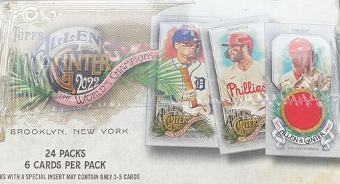 2022 Topps Allen and Ginter Baseball Series صندوق بيع بالتجزئة مختوم من المصنع مكون من 24 عبوة مع بطاقة أساسية صغيرة واحدة لكل حزمة in Saudi Arabia
