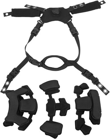 Bewinner Dial Suspension System Chin Strap for MICH ACH Helmet 3rd Gen Adjustable Liner with Internal Sponge Pad, Black, Includes 3 Liners Suspension 4 Screws Nuts 24 Stickers in Saudi Arabia