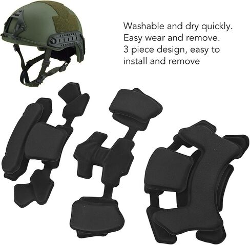 Bewinner Dial Suspension System Chin Strap for MICH ACH Helmet 3rd Gen Adjustable Liner with Internal Sponge Pad, Black, Includes 3 Liners Suspension 4 Screws Nuts 24 Stickers in Saudi Arabia