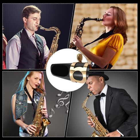 100 Pcs 0.8mm Saxophone Mouthpiece Pads Clarinet Mouthpiece Cushion Strong Alto Tenor Sax Mouthpieces Patches Pads Oval Silicone Strong Adhesive Bite Protection for Beginners Musicians (Black) in Kuwait