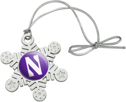 GRAPHICS & MORE Northwestern University Primary Logo Metal Snowflake Christmas Tree Holiday Ornament in Saudi Arabia