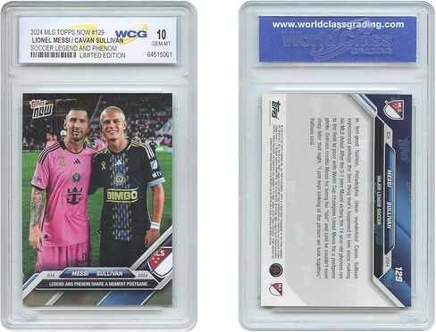 2024 MLS Topps Lionel Messi & Cavan Sullivan Legend & Young Phenom Card #129 - Graded GEM Mint 10 in Saudi Arabia
