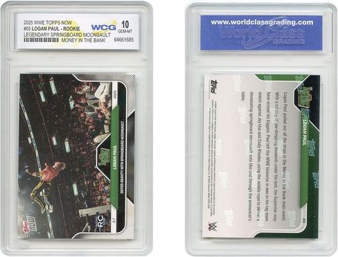 2025 WWE Topps Now Wrestling Logan Paul Rookie Card RC #65 - متدرج GEM Mint 10 in Saudi Arabia