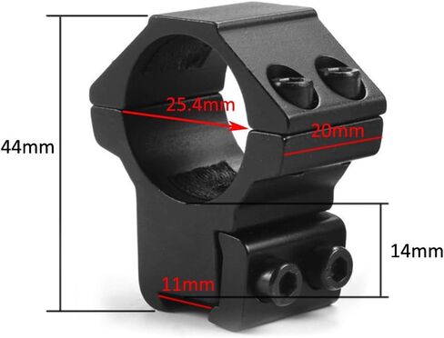 MIZUGIWA 1 Inch Scope Mount Rings Medium Profile for 11mm Dovetail Rails 2-Piece in Saudi Arabia