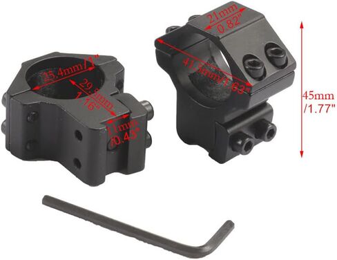 MIZUGIWA 1 Inch Scope Mount Rings Medium Profile for 11mm Dovetail Rails 2-Piece in Saudi Arabia