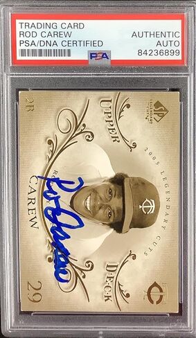 Rod Carew Signed 2005 Upper Deck SP #70 Baseball Card HOF Autograph PSA/DNA - MLB Autographed Baseball Cards in Saudi Arabia