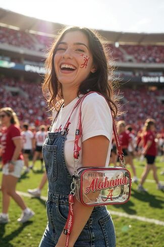 Crossbody Clear Stadium Bag – Convenient & Compact Hands-Free 8" Camera Pouch for Valuables – NCAA Stadium Security Approved in Saudi Arabia