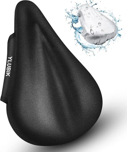 SN1 Gel Bike Seat Cover - Narrow Bike Seat Cushion for Women and Man Comfort,Thickened Gel Pad Suitable Width 5.9-6.5 Inch Mountain|Road|Exercise Bike Seat, Water Resistant Cover (Black) in Saudi Arabia