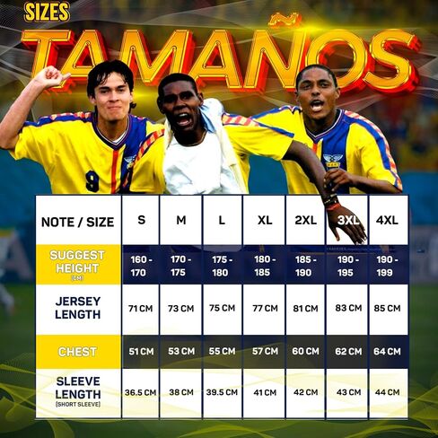 Camiseta Retro Ecuador 1998 para Hombre | Edición Clásica | Mundial 2002 | Tallas Adulto | Hinchas Ecuatorianos in Saudi Arabia
