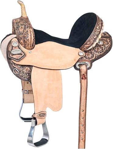 HILASON Flex Tree Western Horse Saddle American Leather Trail Barrel Racing | for Horses in Saudi Arabia