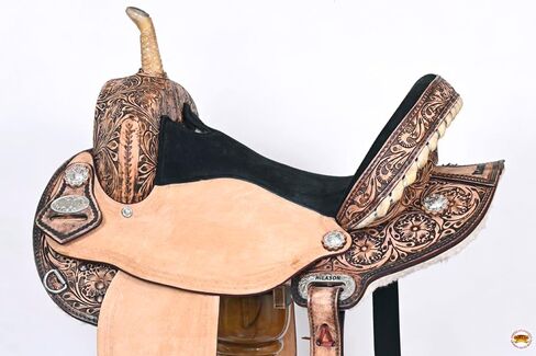 HILASON Flex Tree Western Horse Saddle American Leather Trail Barrel Racing | for Horses in Saudi Arabia