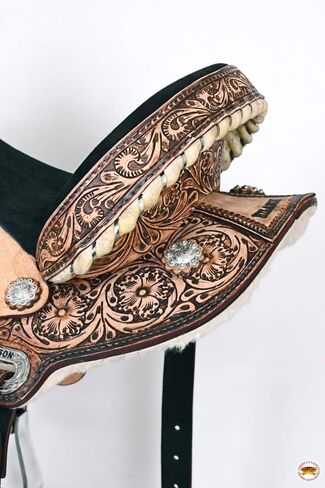 HILASON Flex Tree Western Horse Saddle American Leather Trail Barrel Racing | for Horses in Saudi Arabia