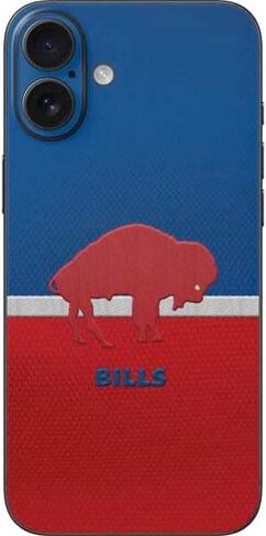 Skinit Decal Phone Skin Compatible with iPhone 16 Plus - Officially Licensed NFL Buffalo Bills Double Vision Design in Saudi Arabia