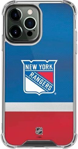 Skinit Clear Phone Case Compatible with iPhone 15 Pro Max - Officially Licensed NHL New York Rangers Jersey Design in Saudi Arabia