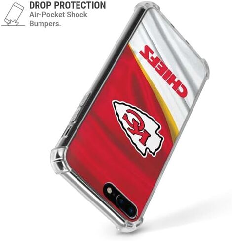 Skinit Clear Phone Case Compatible with iPhone 7/8 Plus - Officially Licensed NFL Kansas City Chiefs Design in Saudi Arabia