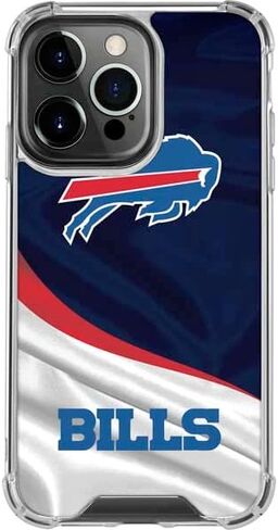 حافظة هاتف Skinit الشفافة متوافقة مع iPhone 14 Pro - تصميم NFL Buffalo Bills المرخص رسميًا in Kuwait