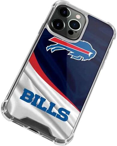 حافظة هاتف Skinit الشفافة متوافقة مع iPhone 14 Pro - تصميم NFL Buffalo Bills المرخص رسميًا in Kuwait