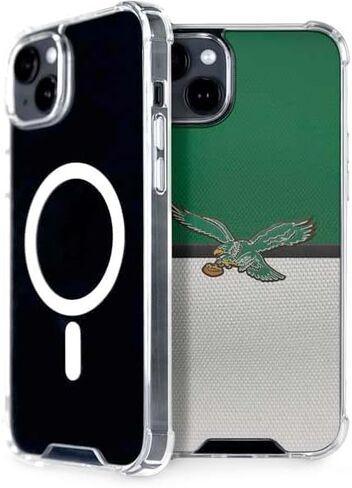 حافظة هاتف Skinit متوافقة مع MagSafe iPhone 15 Plus - تصميم كلاسيكي مرخص رسميًا من NFL Philadelphia Eagles in Saudi Arabia