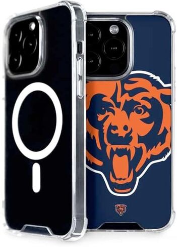حافظة هاتف Skinit متوافقة مع MagSafe iPhone 15 Pro - تصميم شعار كبير مرخص رسميًا من NFL Chicago Bears in Saudi Arabia