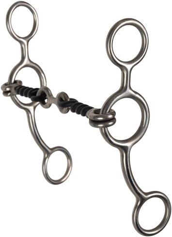 شنايدرز الملتوية سلك الكلب العظام الفولاذ المقاوم للصدأ Snaffle الحصان بت | قطعة فم من الحديد الحلو مقاس 5 بوصات | سيقان مقاس 6 بوصات | مفصل مزدوج للضغط المتساوي | يشجع اللعاب والاستجابة in Saudi Arabia