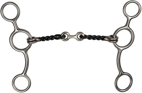 شنايدرز الملتوية سلك الكلب العظام الفولاذ المقاوم للصدأ Snaffle الحصان بت | قطعة فم من الحديد الحلو مقاس 5 بوصات | سيقان مقاس 6 بوصات | مفصل مزدوج للضغط المتساوي | يشجع اللعاب والاستجابة in Saudi Arabia