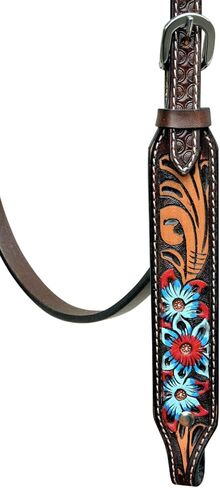 CHALLENGER Horse Western Tack Floral Tooled Leather Browband Headstall Show Bridle 78AD17HB in Saudi Arabia