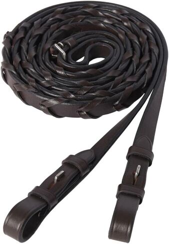 Dover Saddlery TRU-Fit Build-A-Bridle Laced Reins، اللون: بني، الحجم: Cob/Hrs-5/8X54 in Saudi Arabia