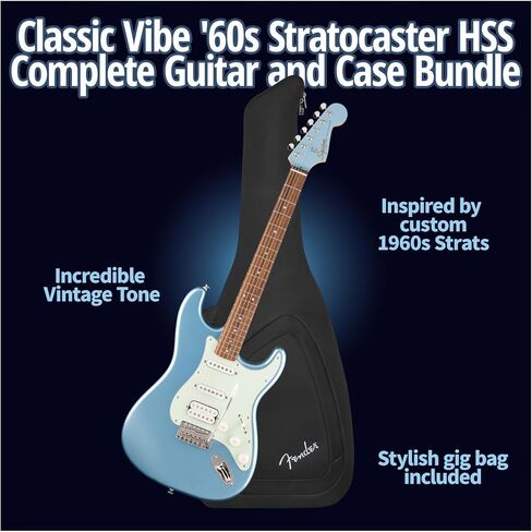 Fender Limited Edition Classic Vibe '60s Stratocaster HSS, Exclusive Ice Blue Metallic with Gig Bag with matching with Ice Blue Metallic LOGO in Saudi Arabia