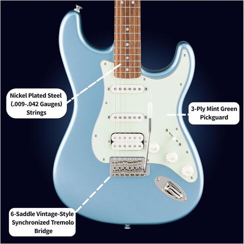 Fender Limited Edition Classic Vibe '60s Stratocaster HSS, Exclusive Ice Blue Metallic with Gig Bag with matching with Ice Blue Metallic LOGO in Saudi Arabia
