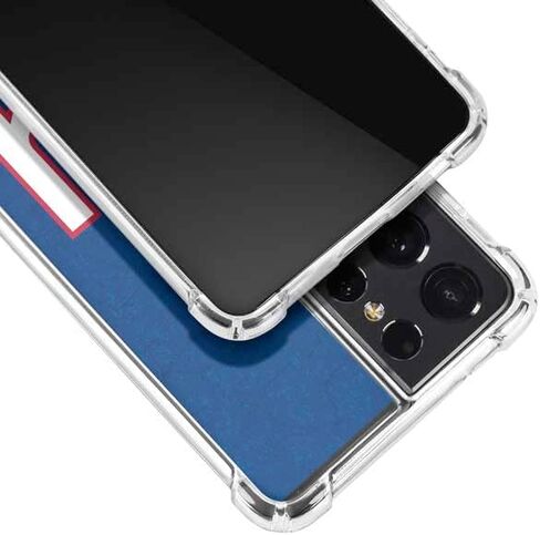 Skinit Clear Phone Case Compatible with Galaxy S21 Ultra 5G - Officially Licensed NFL New York Giants Distressed Design in Saudi Arabia