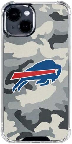 Skinit Clear Phone Case Compatible with iPhone 15 - Officially Licensed NFL Buffalo Bills Camo Design in Saudi Arabia