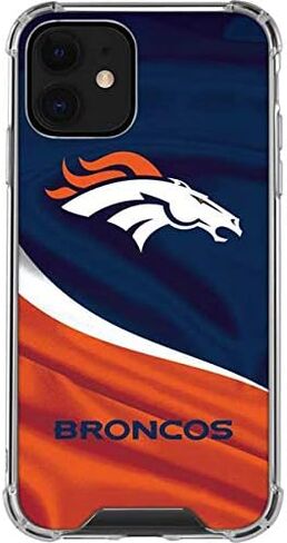 حافظة هاتف Skinit الشفافة متوافقة مع iPhone 12 - تصميم NFL Denver Broncos مرخص رسميًا in Saudi Arabia