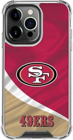 حافظة هاتف Skinit الشفافة متوافقة مع iPhone 15 Pro - تصميم مرخص رسميًا من NFL San Francisco 49ers in Saudi Arabia