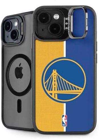 حافظة هاتف Skinit Kickstand متوافقة مع iPhone 14 Plus - تصميم طباعة حيوانات سوداء مرخص رسميًا من NBA Golden State Warriors in Saudi Arabia