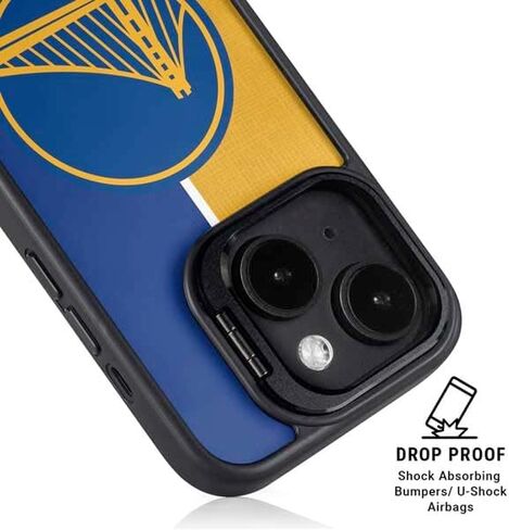 حافظة هاتف Skinit Kickstand متوافقة مع iPhone 14 Plus - تصميم طباعة حيوانات سوداء مرخص رسميًا من NBA Golden State Warriors in Saudi Arabia