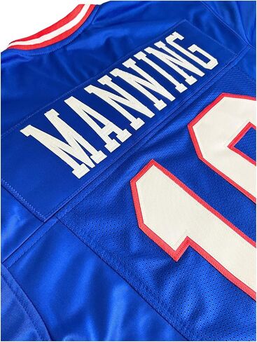 Eli Manning Jersey Blue New York | Unisex Adult Sizes S-5XL Unsigned Custom Sewn Stitched in Saudi Arabia