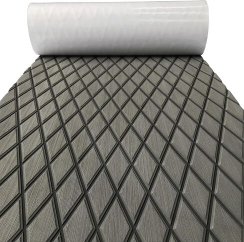 KXKZREN EVA رغوة قارب الأرضيات ورقة التزيين 6 مم سميكة الماس المضادة للانزلاق الأرضيات البحرية حصيرة ذاتية اللصق سطح السفينة لباس قارب يخت قارب RV تبريد قمم، 47.2 "× 94.5" / 27.6 "× 74.8" in Kuwait