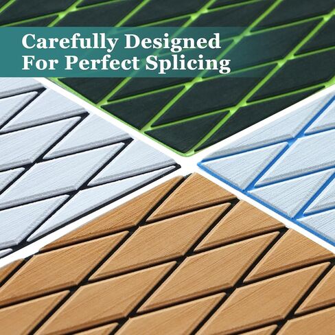 KXKZREN EVA رغوة قارب الأرضيات ورقة التزيين 6 مم سميكة الماس المضادة للانزلاق الأرضيات البحرية حصيرة ذاتية اللصق سطح السفينة لباس قارب يخت قارب RV تبريد قمم، 47.2 "× 94.5" / 27.6 "× 74.8" in Kuwait