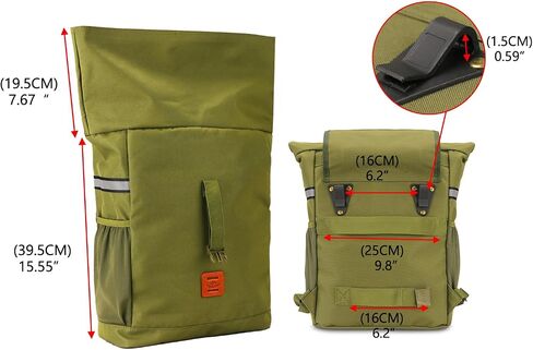 TOURBON Nylon Backpack Pannier Bike Rear Rack Bag Bicycle Saddlebag Cycling Accessories for Commuting Shopping Traveling in Saudi Arabia
