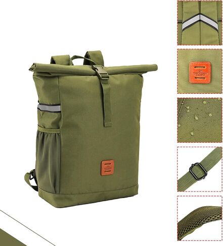 TOURBON Nylon Backpack Pannier Bike Rear Rack Bag Bicycle Saddlebag Cycling Accessories for Commuting Shopping Traveling in Saudi Arabia