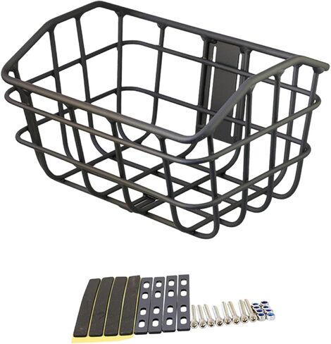 Colaxi Bike Basket Accessory Front Sturdy Construction Easily Install Large Capacity Black Cargo Basket for Riding Luggage Outdoor in Saudi Arabia