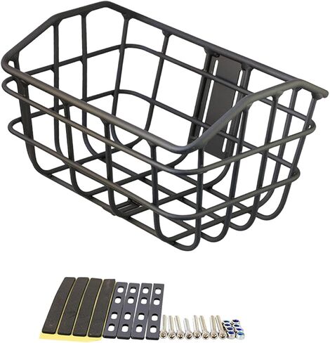 Colaxi Bike Basket Accessory Front Sturdy Construction Easily Install Large Capacity Black Cargo Basket for Riding Luggage Outdoor in Saudi Arabia