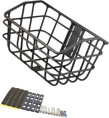 Colaxi Bike Basket Accessory Front Sturdy Construction Easily Install Large Capacity Black Cargo Basket for Riding Luggage Outdoor in Saudi Arabia