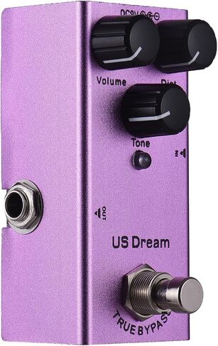 Guitar Effects Pedal Metal Distortion Pedal,High Gain Tone,True Bypass,Voice Controls,Aluminum Casing,Effortlessly Adjustable with 6.35mm Interface in Saudi Arabia