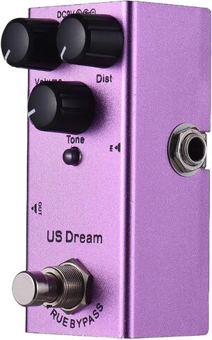 Guitar Effects Pedal Metal Distortion Pedal,High Gain Tone,True Bypass,Voice Controls,Aluminum Casing,Effortlessly Adjustable with 6.35mm Interface in Saudi Arabia